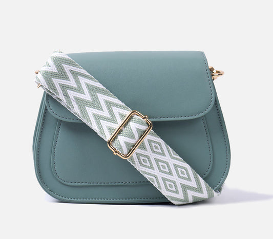Blue Embossed Crossbody bag