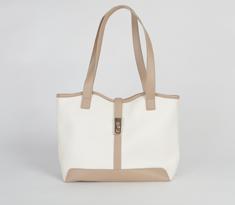 Beige Shoulder Bag ( Gold )