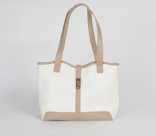 Beige Shoulder Bag ( Gold )