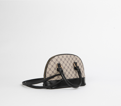 Black Texture Handle Crossbody bag