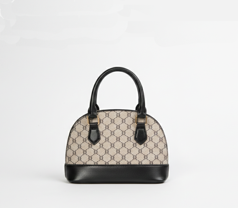 Black Texture Handle Crossbody bag